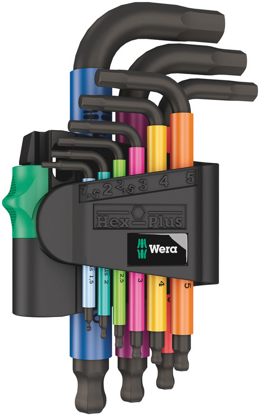950/9 Hex-Plus Multicolour Imperial 3 Stiftsleutelset, BlackLaser