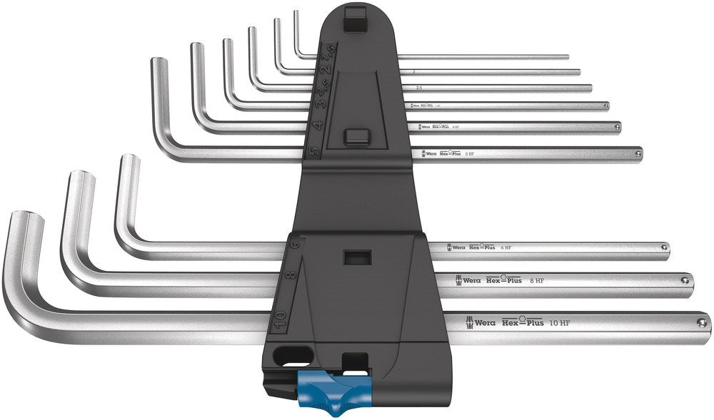 950/9 L HEX-PLUS HF 1 STIFTSLEUTELSET, METRISCH, VERCHROOMD, MET VASTHOUDFUNCTIE, 9-DELIG
