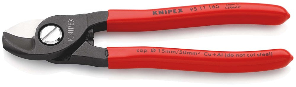 KNIPEX 95 11 165 Kabelschaar met kunststof bekleed gebruineerd 165 mm