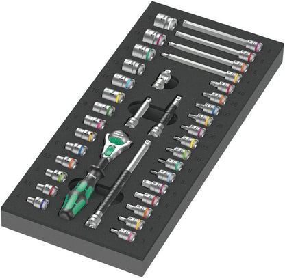 9720 Inzet met 8000 A Zyklop ratel 1/4" 37-delig