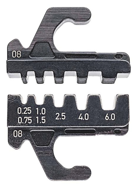 KNIPEX 97 39 08 Krimpprofiel voor geïsoleerde en niet geïsoleerde adereindhulzen 0,25 - 6 mm²