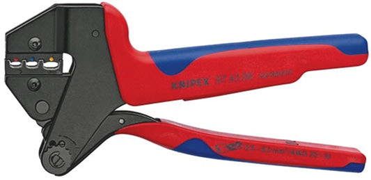 KNIPEX 97 43 06 Krimp-systeemtang voor verwisselbare krimpprofielen met meer-componenten greep gebru