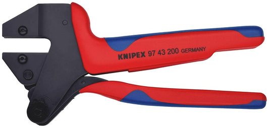 KNIPEX 97 43 200 A Krimp-systeemtang voor verwisselbare krimpprofielen met meer-componenten greep ge