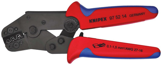 KNIPEX 97 52 14 Krimptang compacte bouwvorm met meer-componenten greep gebruineerd 195 mm