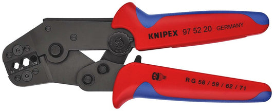 KNIPEX 97 52 20 Krimptang compacte bouwvorm met meer-componenten greep gebruineerd 195 mm