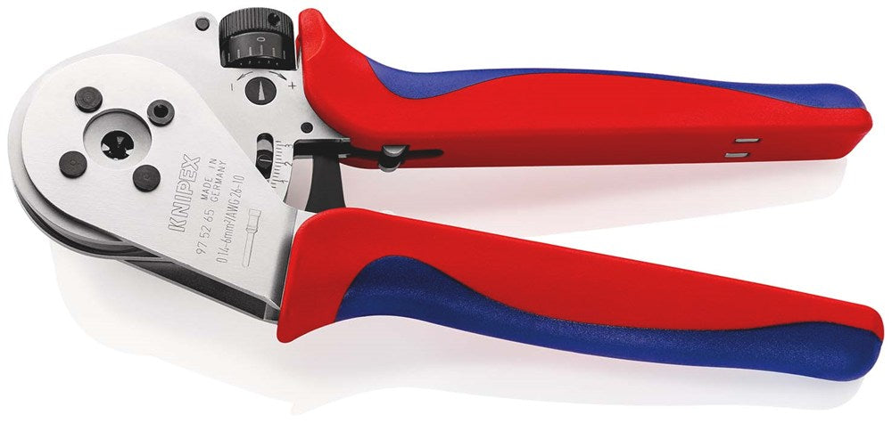 KNIPEX 97 52 65 Vierdoornkrimptang voor gedraaide contacten met meer-componenten greep verchroomd 23