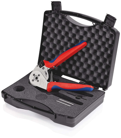 KNIPEX 97 52 65 Vierdoornkrimptang voor gedraaide contacten met meer-componenten greep verchroomd 23
