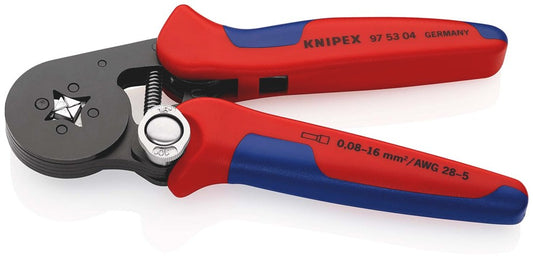 KNIPEX 97 53 04 SB Zelfinstellende krimptang voor adereindhulzen met zij-invoering met meer-componen
