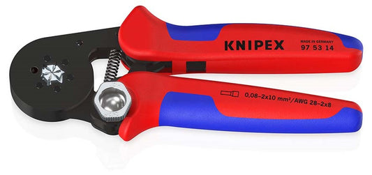 KNIPEX 97 53 14 SB Zelfinstellende krimptang voor adereindhulzen met zij-invoering met meer-componen
