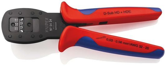 KNIPEX 97 54 24 Krimptang voor miniatuurstekkers parallelle verkrimping met meer-componenten greep g