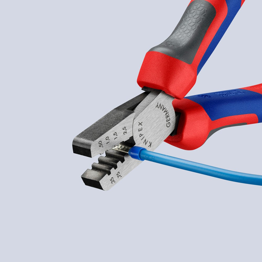KNIPEX 97 62 145 A Krimptang voor adereindhulzen met comfortgrepen 145 mm