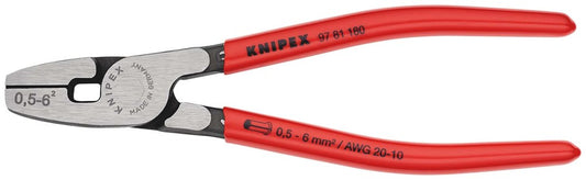 KNIPEX 97 81 180 Krimptang voor adereindhulzen met voorinvoering met kunststof bekleed 180 mm