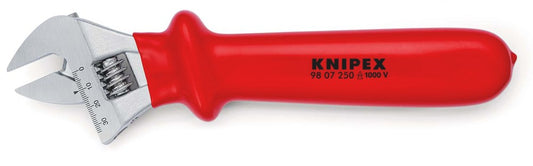 KNIPEX 98 07 250 Verstelbare schroefsleutel dompelisolatie verchroomd 260 mm
