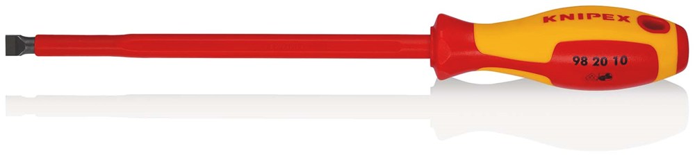 KNIPEX 98 20 10 Schroevendraaiers voor sleufschroeven geïsoleerde meercomponenten-greep, VDE-getest