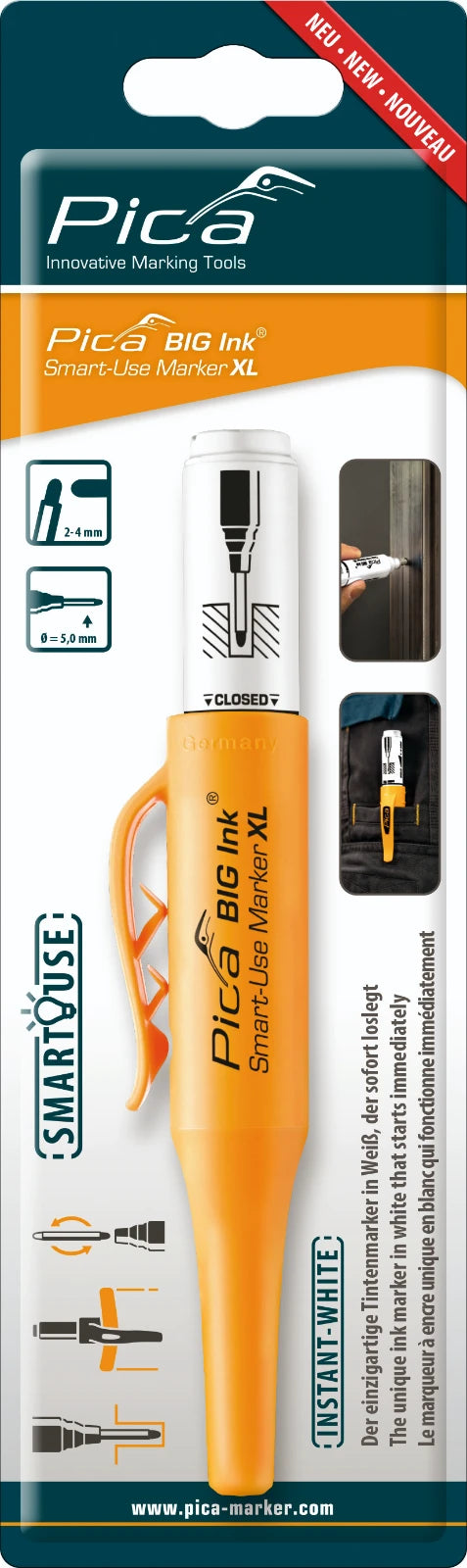 Pica BIG Ink 7052 Markeerstift XL wit (blister)