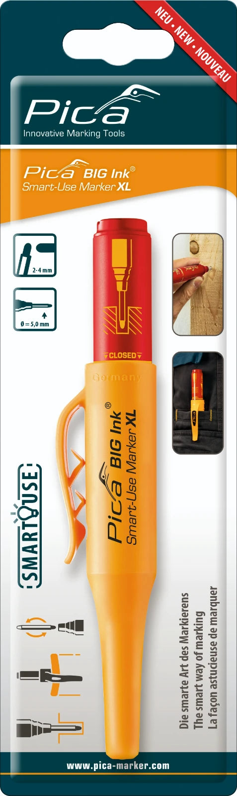 Pica BIG Ink 7040 Markeerstift XL rood (blister)
