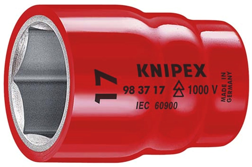 KNIPEX 98 37 17 Steeksleutelinzetstuk voor zeskantschroeven met binnenvierkant 3/8" 46 mm