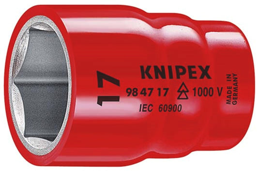 KNIPEX 98 47 18 Steeksleutelinzetstuk voor zeskantschroeven met binnenvierkant 1/2" 55 mm