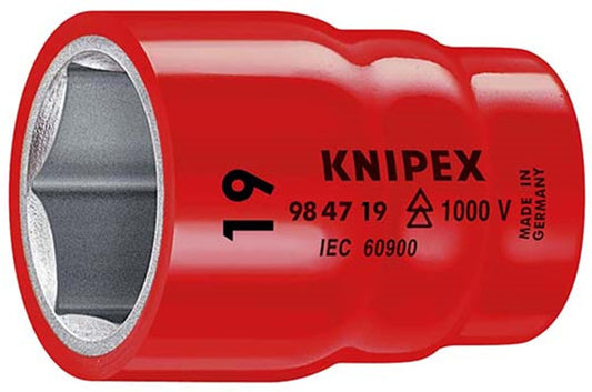KNIPEX 98 47 19 Steeksleutelinzetstuk voor zeskantschroeven met binnenvierkant 1/2" 54 mm