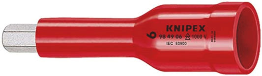 KNIPEX 98 49 06 Dop voor ratel, voor binnenzeskantschroeven met binnenvierkant 1/2" 75 mm