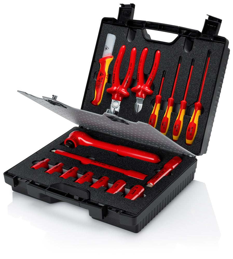 KNIPEX 98 99 11 Compacte gereedschapskoffer 17-delig 380 mm