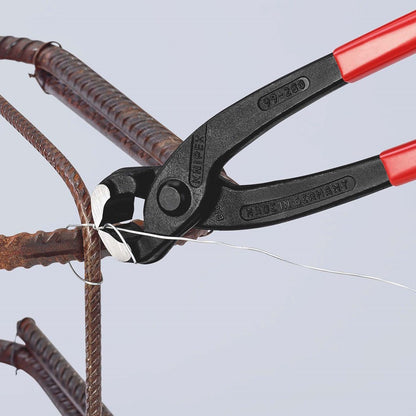 KNIPEX 99 01 280 Moniertang (rabitz- en vlechtertang) met kunststof bekleed zwart geatramenteerd 280