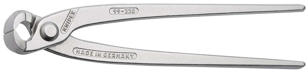 KNIPEX 99 04 220 Moniertang (rabitz- en vlechtertang) glans verzinkt 220 mm