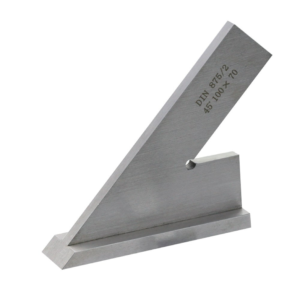 Plaatwinkelhaak 45°, 250x160mm met aanslag, spits