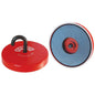 Platte busmagneet 66x10.7mm (M6) trekkr. Ferriet, met duim