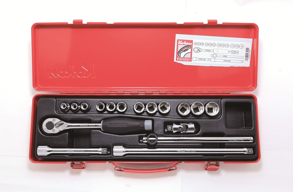 17-dlg. set 3/8"handdoppen SD