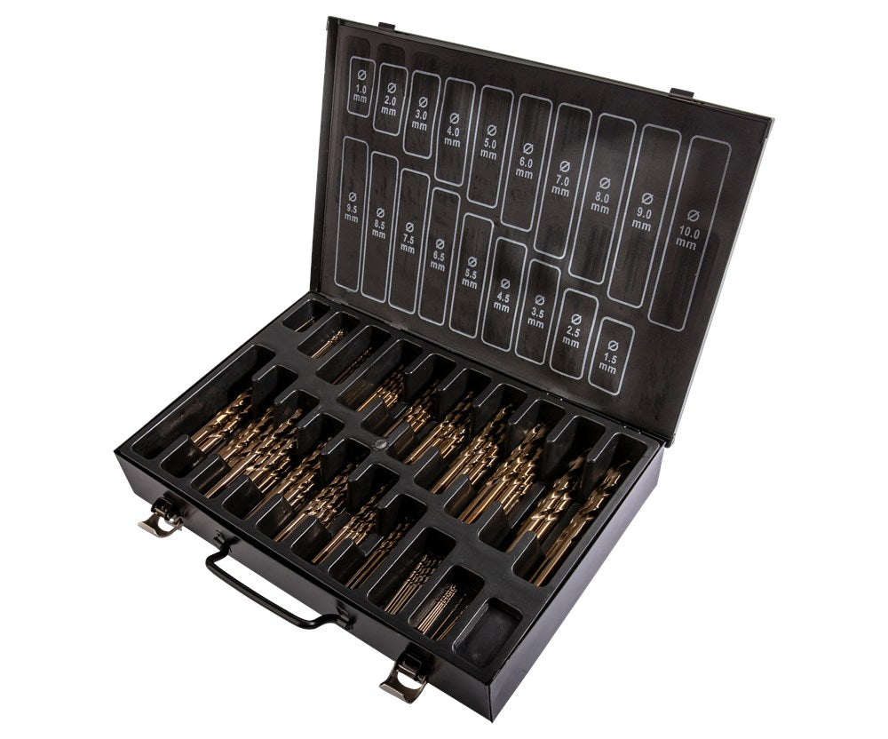 Labor Metaalborenkoffer DIN338 HSS-Co Cobalt 5% 170-delig 1-10mm x0.5mm 1DS