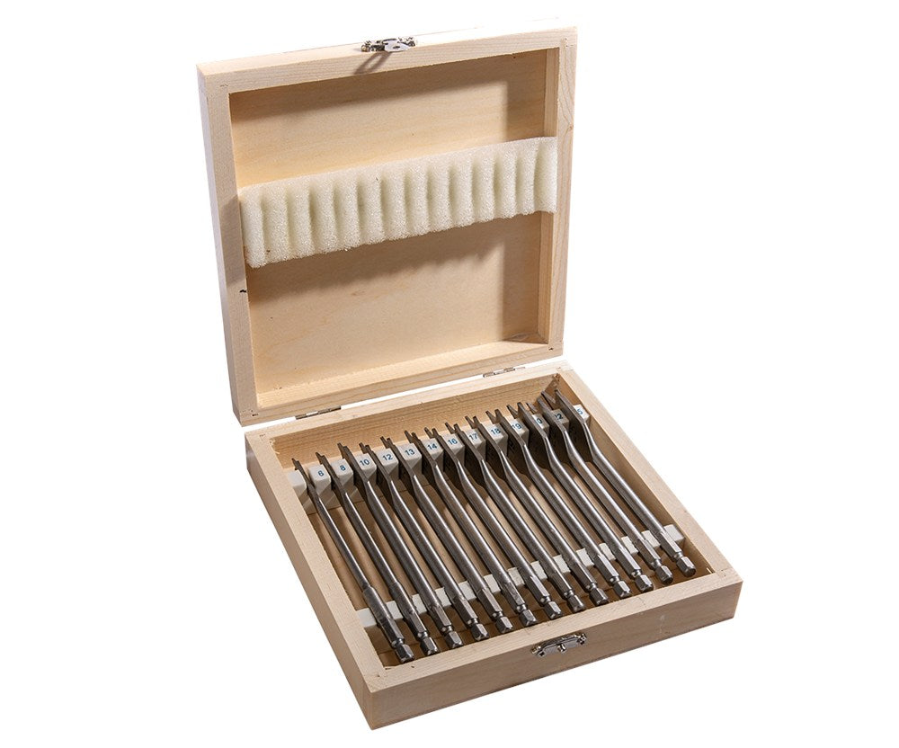 Labor Speedborenset Quicklock 13-delig hout 6-8-10-12-13-14-16-17-18-19-20-22-25mm 1DS
