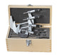 Precisie micromet. in 4-dlg set 0-100mm 0,01mm met frictieratel in houten kist