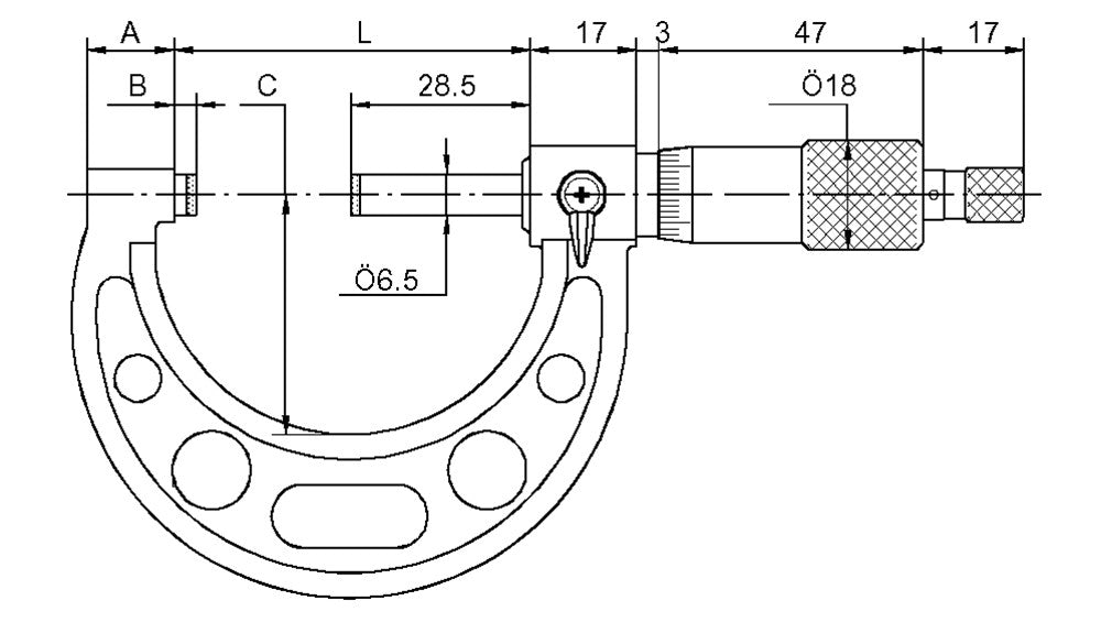 Precisie micrometer 0-25mm
