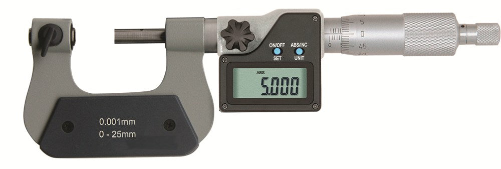 Digitale draadmeetschroef IP65 zonder ingang, 0-25mm