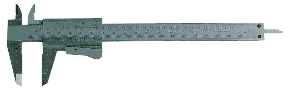Schuifmaat "PRECISIE" RVS 200x50mm met momentblokkering in etui