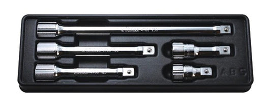 Set 5-dlg 1/2" verlengstuk tbv. 1/2" dop