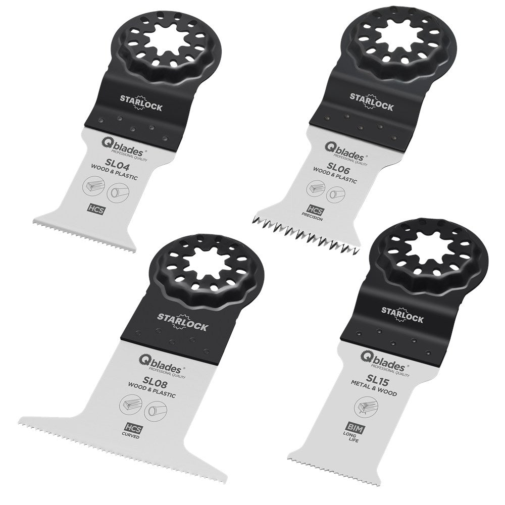 QBLADES SL92 SET HOUT-METAAL STANDAARD STARLOCK 4ST