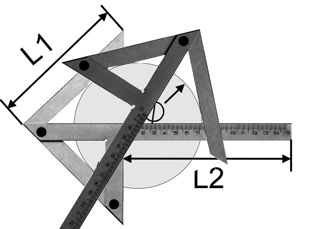 Centreerwinkelhaak precisie 200x150mm "TOP" uit gehard zwart aluminium