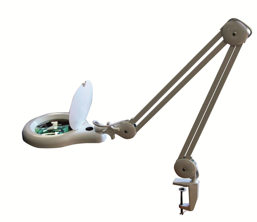 Tafelloep 127mm vergroting 2,25 dioptrie 5 met tafelklem 600 Lux LED