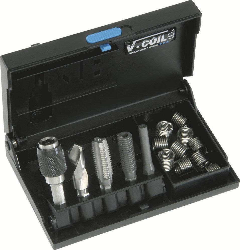 V-COIL rapid schroefdraad reparatieset, STI-schroeftap-bit, indraaihulpstuk-bit, M 6 x 1,0 - 1,5D