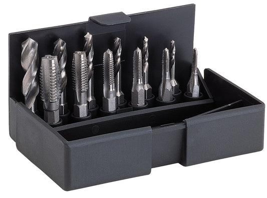 tap-bit-set, met spiraalboor bits, M3 - M10