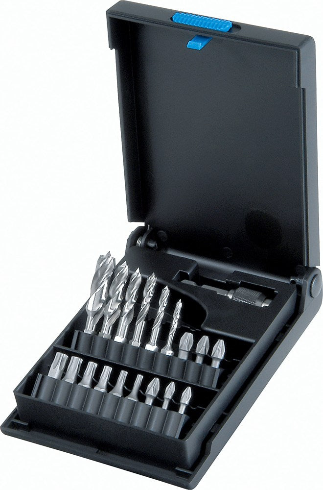 Q.C.5 hout-spiraalboor-bit-set, met 1/4" zeskant opnameschacht, 3,0 - 10,0 mm