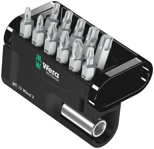 BIT ASSORTIMENT, BIT-CHECK 12 WOOD 2, 12 -DELIG