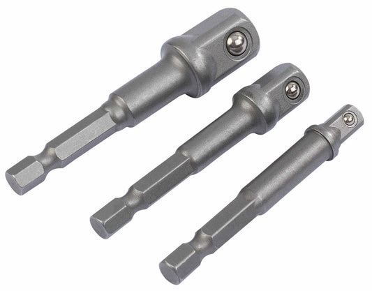 Bithouders/dopadapters 1/4"-3/8"-1/2", 3dlg