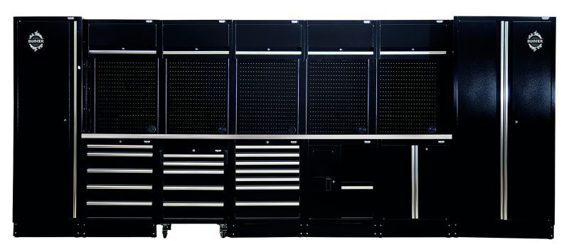 BUNKER 46cm Opbergcombinatie met roestvrijstalen werkblad, 25dlg
