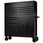 BUNKER Gereedschapswagen met topkoffer, 131cm, zwart