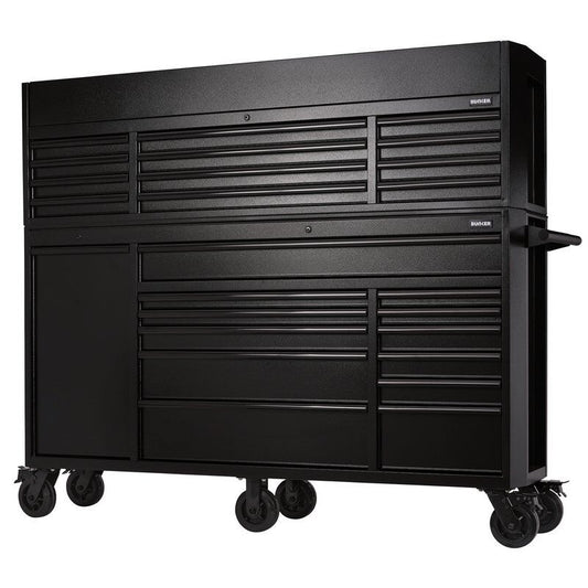 BUNKER Gereedschapswagen met topkoffer, 183cm, zwart