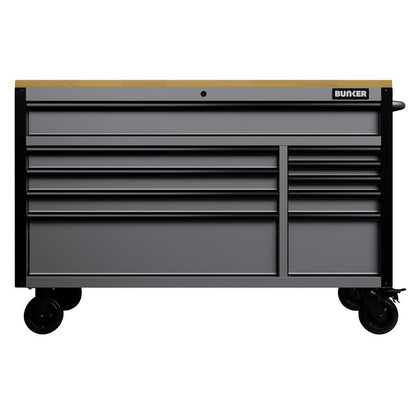 BUNKER Gereedschapswagen/werkbank, 142cm, Licht grijs