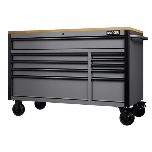BUNKER Gereedschapswagen/werkbank, 142cm, Licht grijs